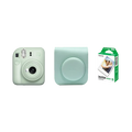Fujifilm Instax Mini 12 Instant Film Camera Combo with 1 Film and Case (Mint Green)