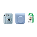 Fujifilm Instax Mini 12 Instant Film Camera Combo with 1 Film and Case (Pastel Blue)