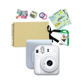 Fujifilm Instax Mini 12 Instant Film Camera Festive Value Pack (Clay White)