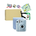 Fujifilm Instax Mini 12 Instant Film Camera Festive Value Pack (Pastel Blue)