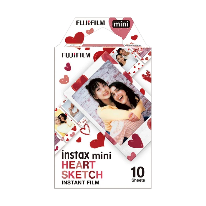 Fujifilm Instax Mini Instant Film - Heart Sketch (10 Shots)
