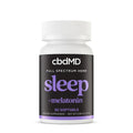 Full spectrum hemp sleep softgels with melatonin, 30 count bottle on white background
