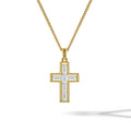 Gold and Diamond Cross Necklace For Men