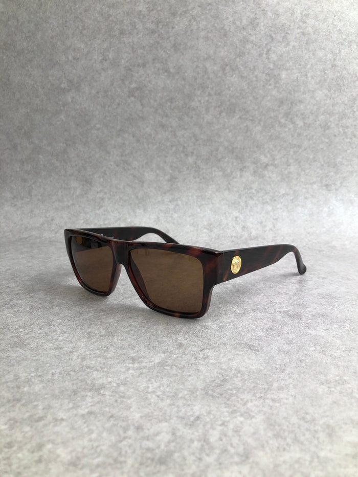 GIANNI VERSACE Logo Sunglasses Black Vintage tu4pv7