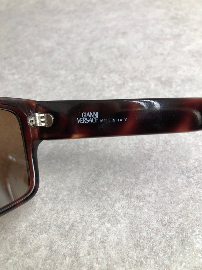 GIANNI VERSACE Logo Sunglasses Black Vintage tu4pv7