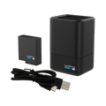GoPro Dual Lithium-Ion Battery Charger with Battery for HERO8/7/6/5 Black