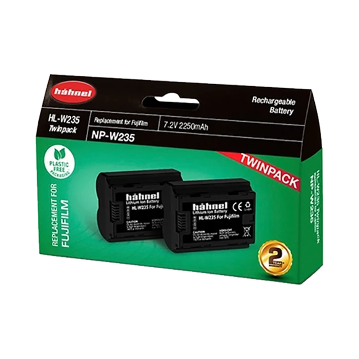 Hahnel HL-W235 Rechargeable Lithium-Ion Battery for Fujifilm Cameras (Twin Pack)