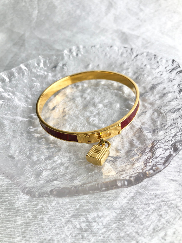 HERMES Bangle Red Vintage 6p5vxp