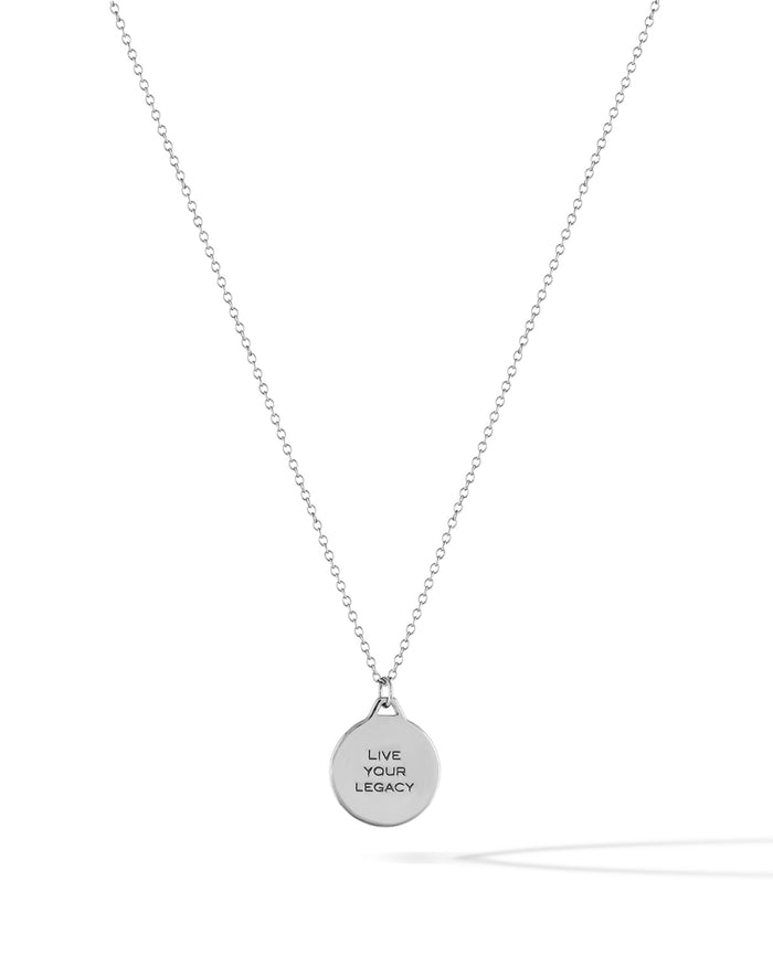 Women's Luxury Silver Cable Chain Necklace with Silver Pendant and Parrot Clasp