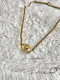 CELINE Horse Bit Necklace Gold Vintage mnzuz4