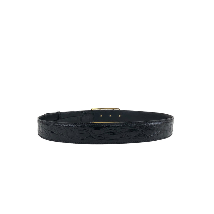 CELINE Horse Carriage Belt Black Vintage 6sbm22