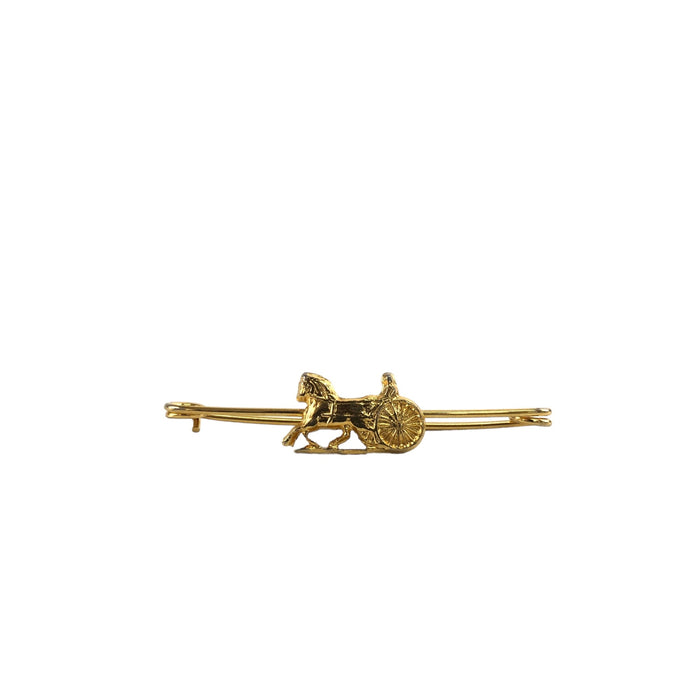 CELINE Horsecarriage Brooch Gold kdgmvw