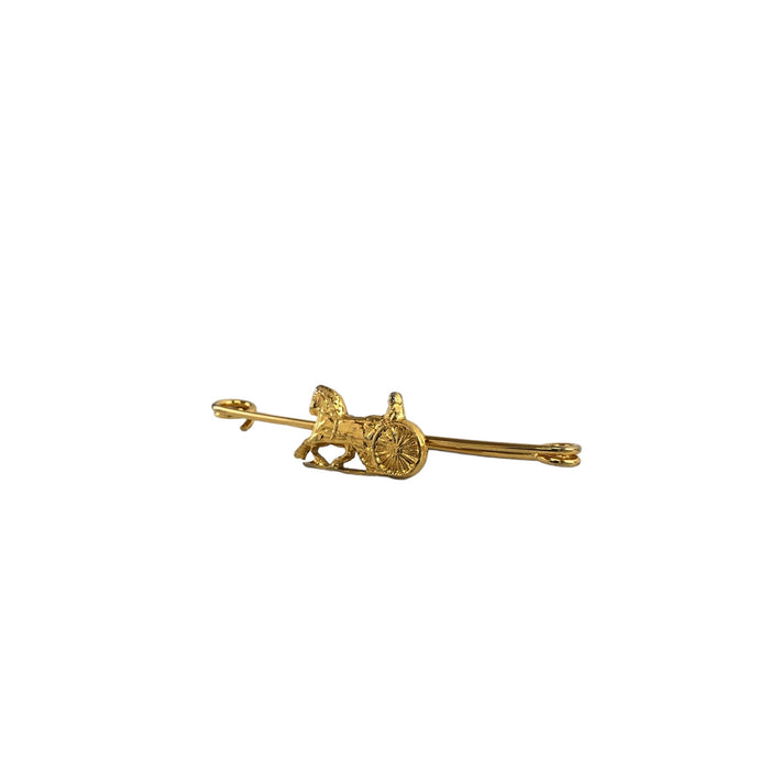 CELINE Horsecarriage Brooch Gold kdgmvw