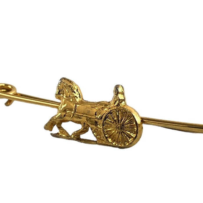 CELINE Horsecarriage Brooch Gold kdgmvw