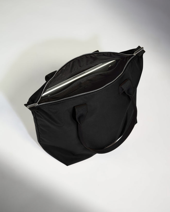 a black bag with a handle