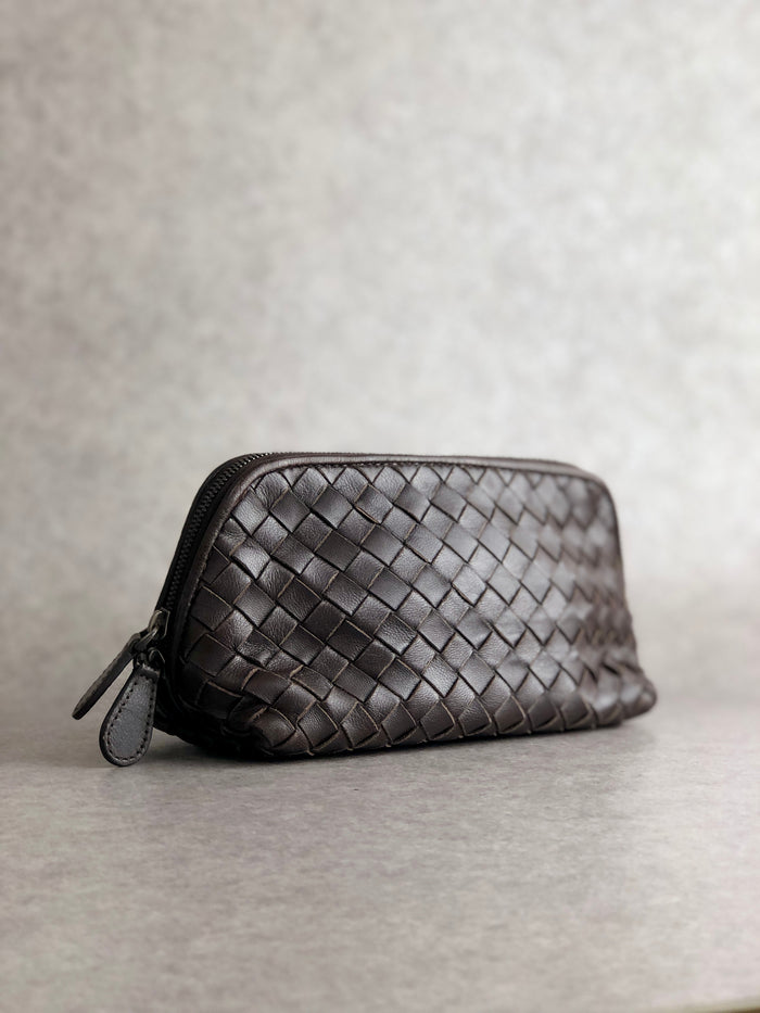Bottega Veneta Intrecciato Pouch Brown Vintage 6wghhu