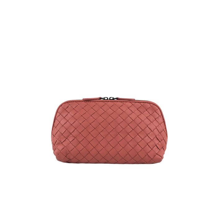 Bottega Veneta Intrecciato Pouch Red Brown Vintage fyjhr7