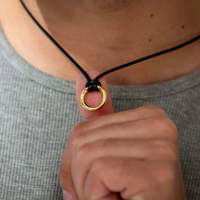 Gold Kairos Infinity Pendant For Men