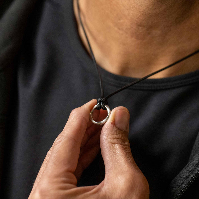 Silver Kairos Infinity Pendant For Men