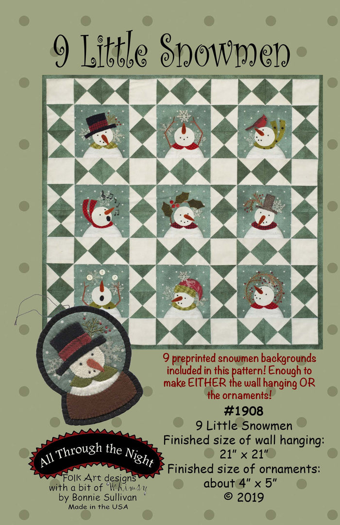 KB1908 Nine Little Snowmen Wall Hanging Kit