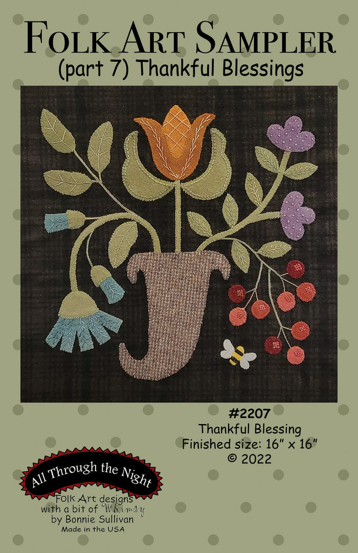 #KB2207 Folk Art Sampler Thankful Blessings