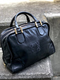 LOEWE Anagram Boston bag Handbag Black Vintage Old zy8pdh