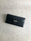 CELINE Logo Long Wallet Black Vintage sfeijm