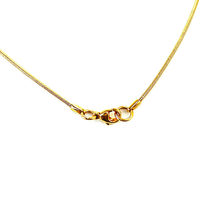 CELINE Logo Square Necklace Gold Accessory Vintage Old Celine hharfs