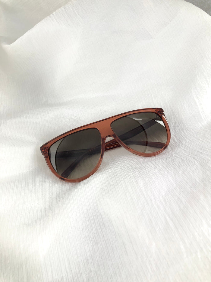 CELINE Logo Sunglasses Brown Vintage c5xcgk