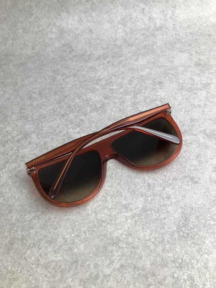 CELINE Logo Sunglasses Brown Vintage c5xcgk