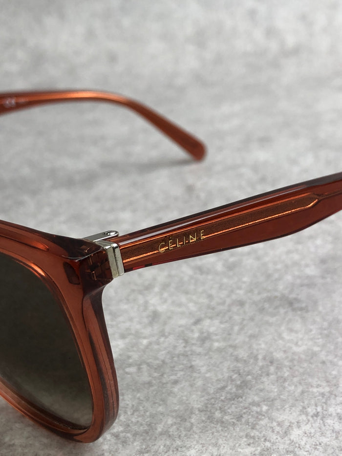 CELINE Logo Sunglasses Brown Vintage c5xcgk