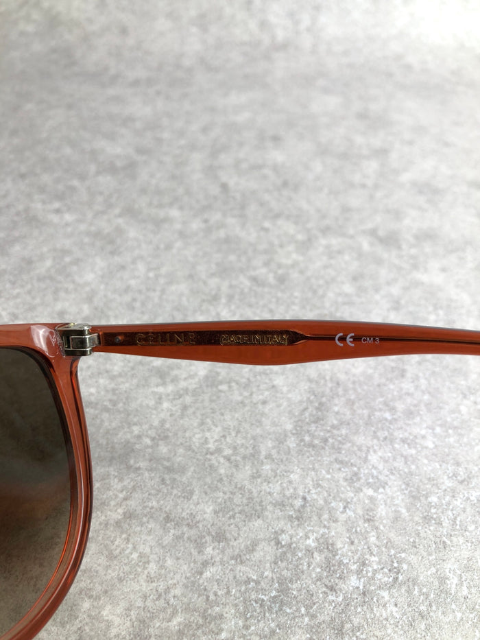 CELINE Logo Sunglasses Brown Vintage c5xcgk