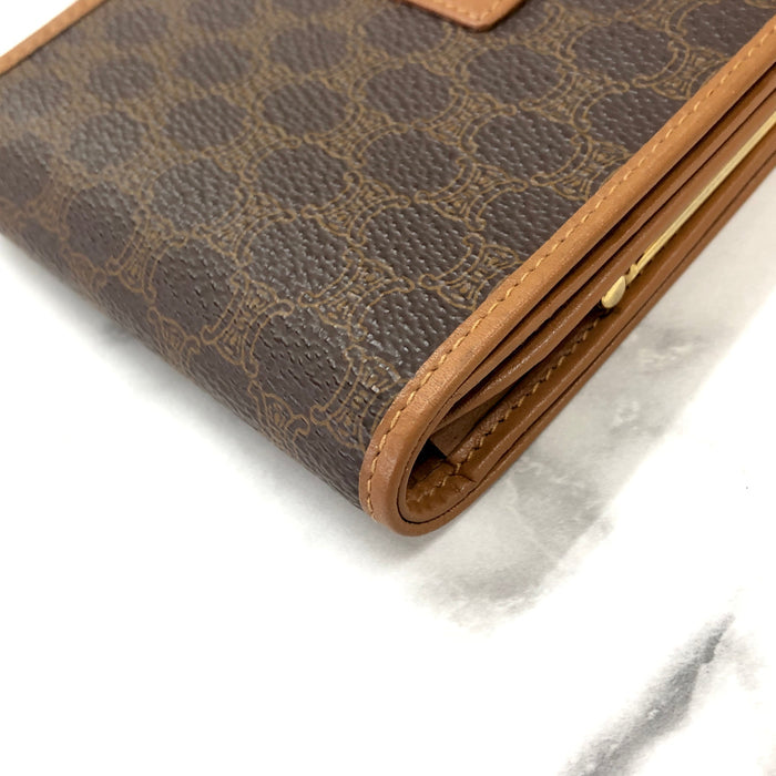 CELINE Macadam Blason Clasp Wallet Brown 6warf7