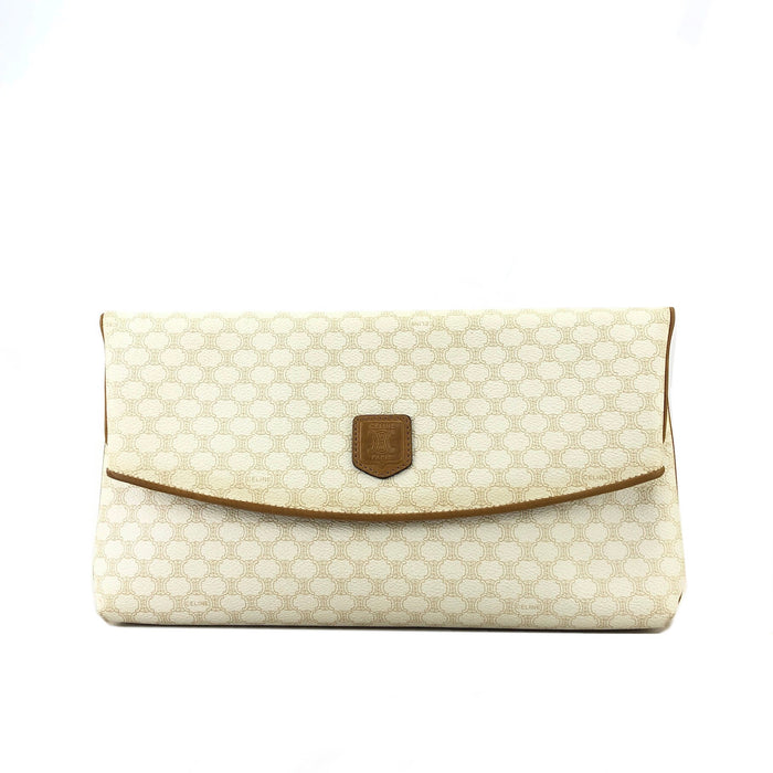 CELINE Macadam Blason Clutch bag White Old Celine Vintage bb77yv