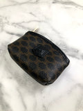 CELINE Macadam Blason Coin Purse Black Vintage uykhvv