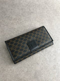 CELINE Macadam Blason Long Wallet Black Vintage d3z87w
