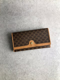 CELINE Macadam Blason Long Wallet Brown Vintage 5cnp3b