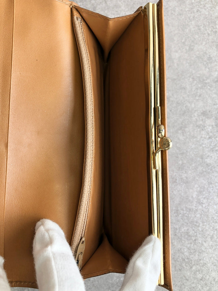 CELINE Macadam Blason Long Wallet Brown Vintage 5cnp3b