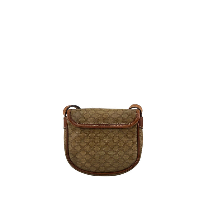 CELINE Macadam Blason Shoulder bag Beige Vintage edxz2b