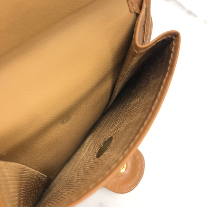 CELINE Macadam Blason Triomphe Compact Wallet Brown Accessory Vintage Old celine xwbf2c