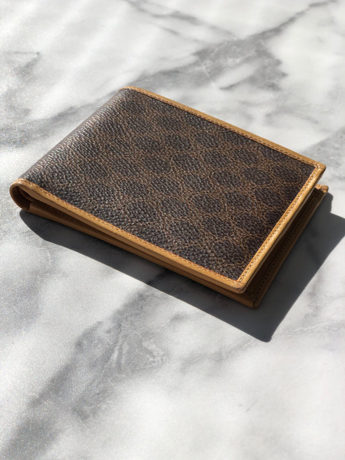 CELINE Macadam Folded Wallet Brown Vintage rgertf