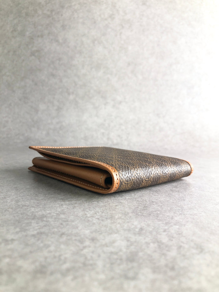CELINE Macadam Folded Wallet Brown Vintage wtrzhb