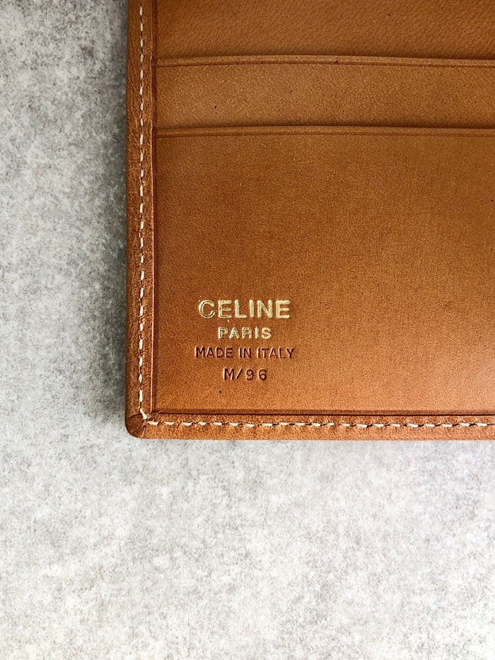 CELINE Macadam Folded Wallet Brown Vintage wtrzhb