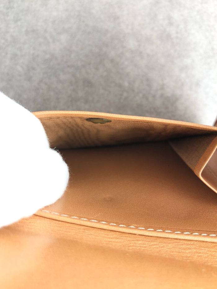 CELINE Macadam Folded Wallet Brown Vintage wtrzhb
