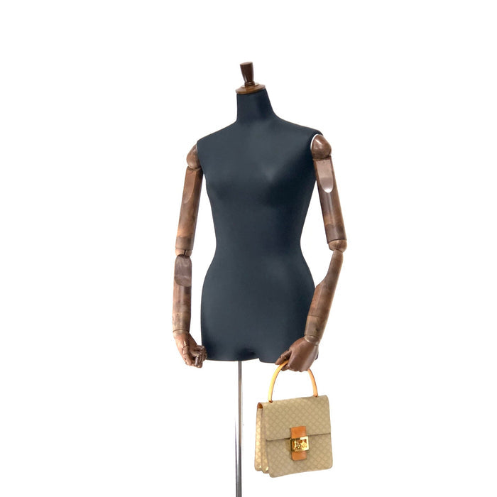 CELINE Macadam Horse Carriage Handbag Beige xktked