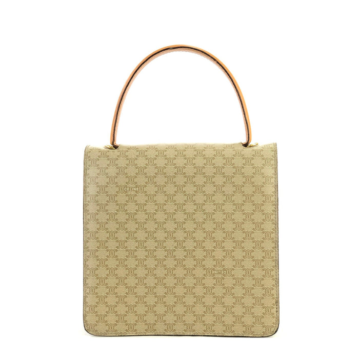 CELINE Macadam Horse Carriage Handbag Beige xktked