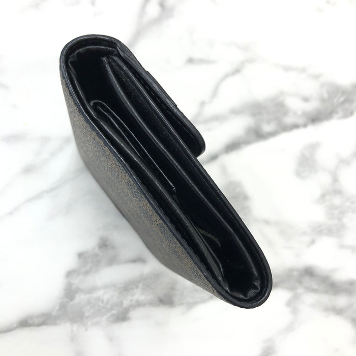 CELINE Macadam Logo Wallet Black Vintage Old Celine icxdzdi