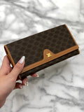 CELINE Macadam Triomphe Blason Long Wallet Brown 5x8ewe