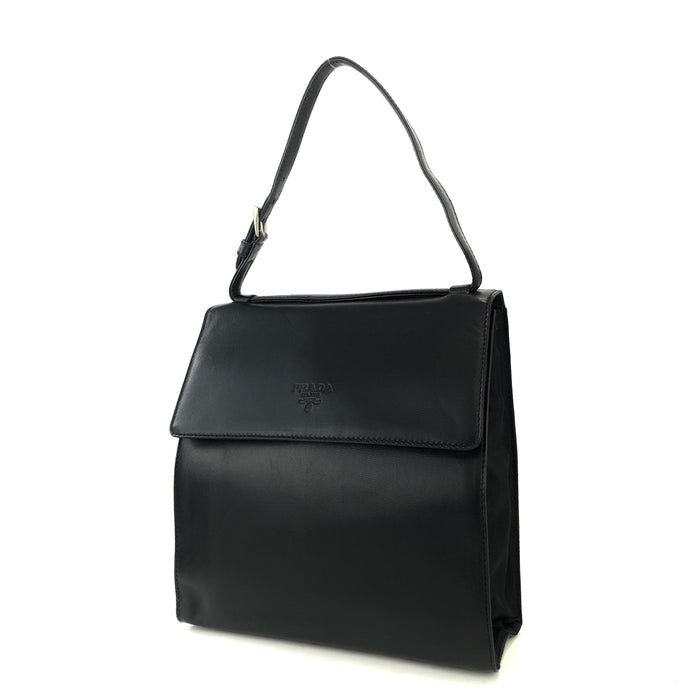 PRADA Nappa Leather Handbag Black wb5dh7