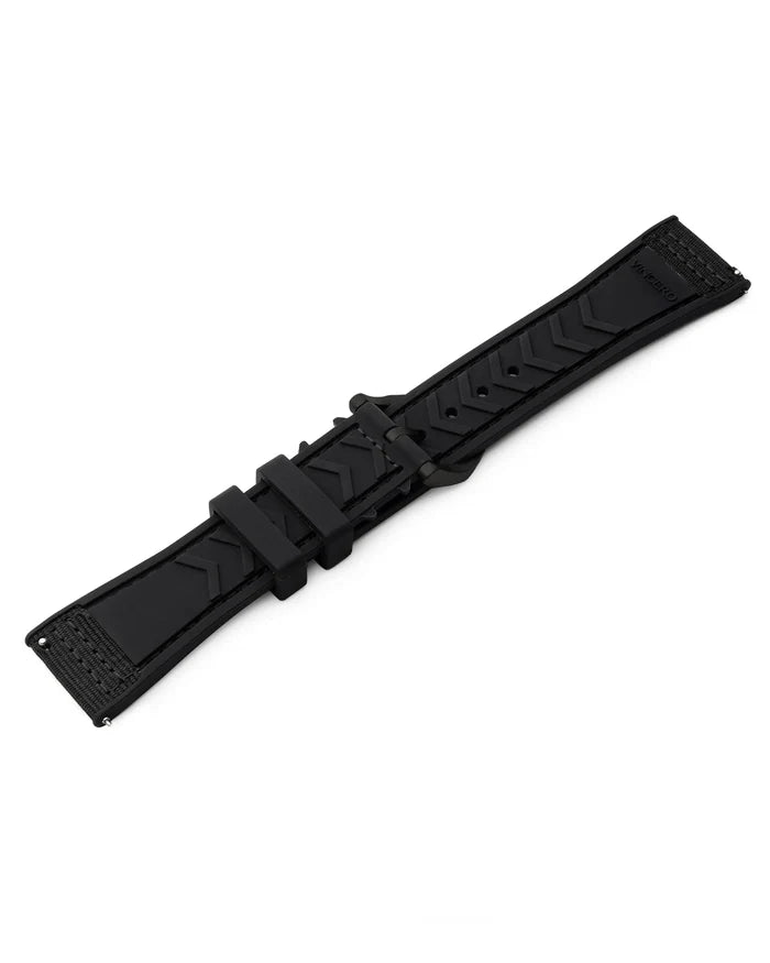 Nylon + Rubber - Black 22mm